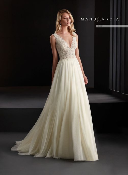 Vestido novia 2025 guipur